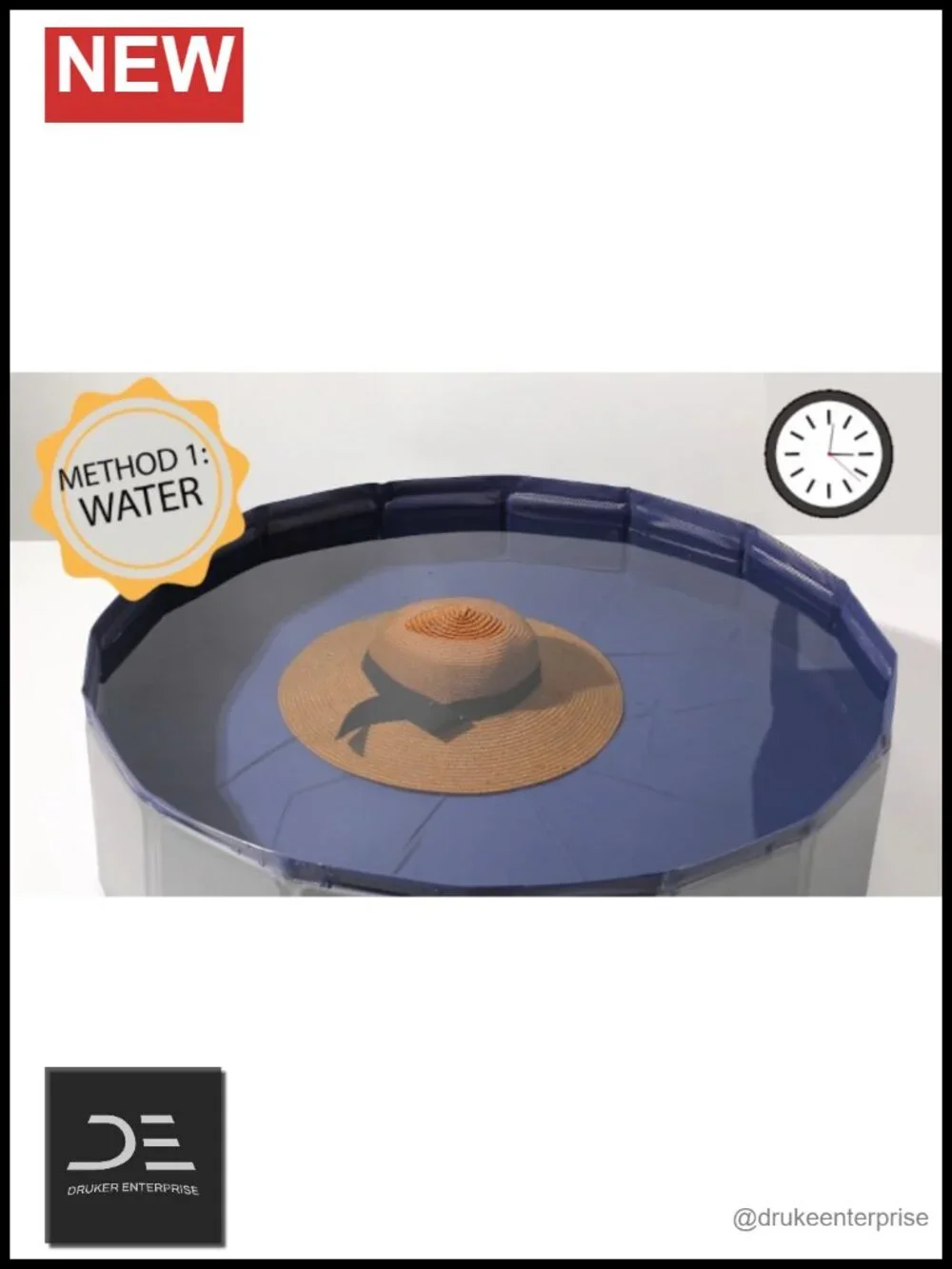 Wide Brim Straw Sun Hat with Chin Strap, Foldable UV Protection